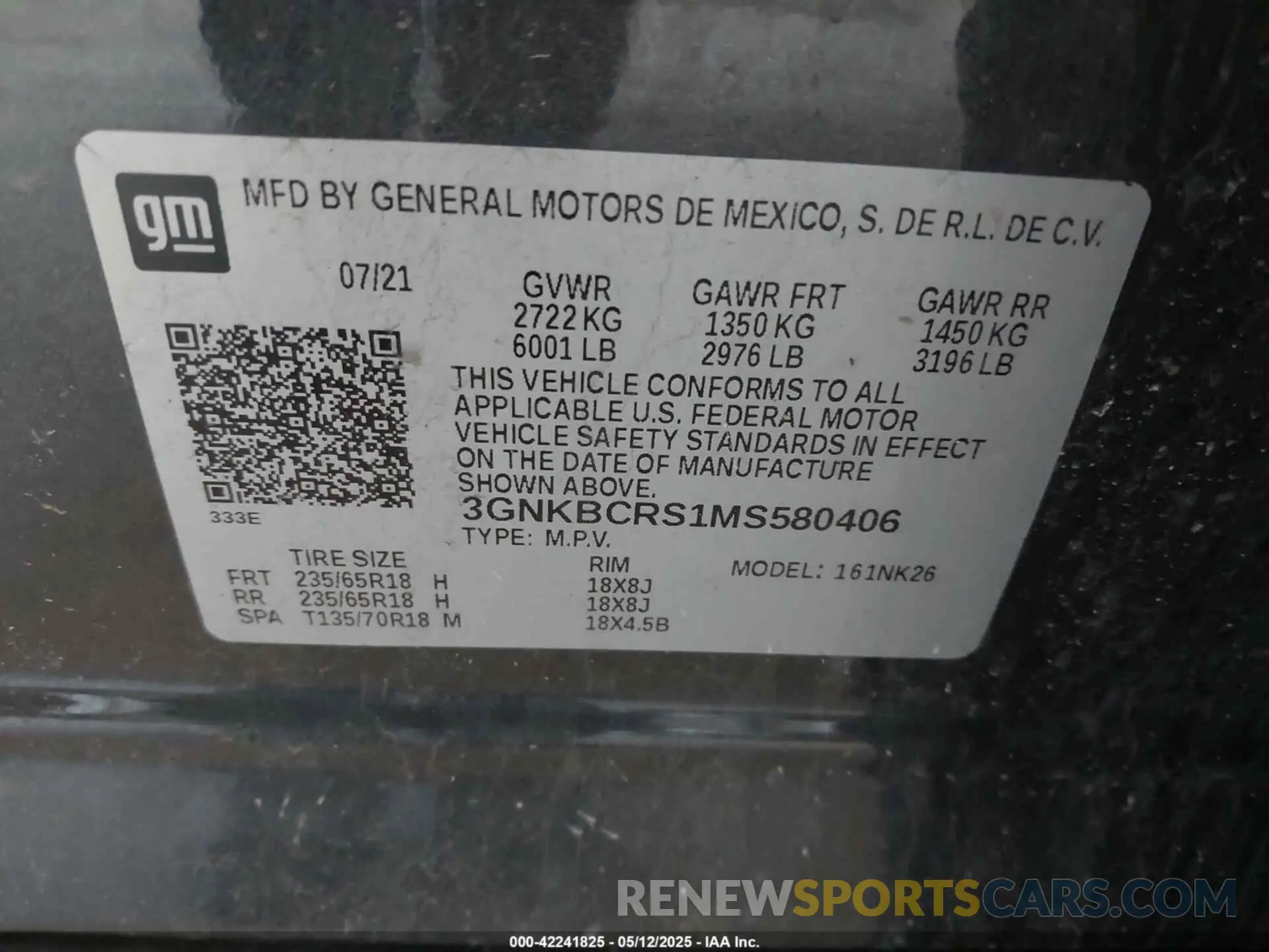 9 Photograph of a damaged car 3GNKBCRS1MS580406 CHEVROLET BLAZER 2021