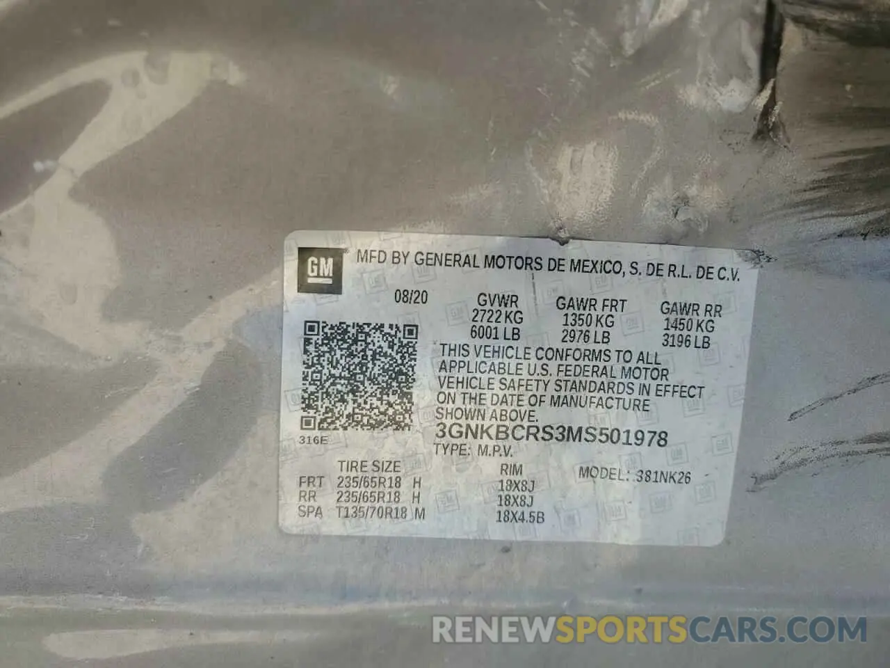 15 Photograph of a damaged car 3GNKBCRS3MS501978 CHEVROLET BLAZER 2021
