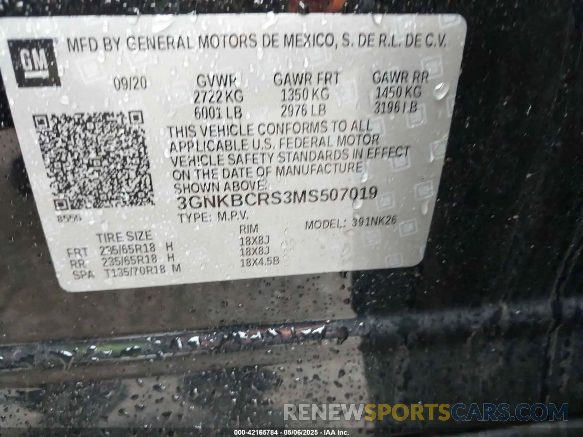9 Фотография поврежденного автомобиля 3GNKBCRS3MS507019 CHEVROLET BLAZER 2021