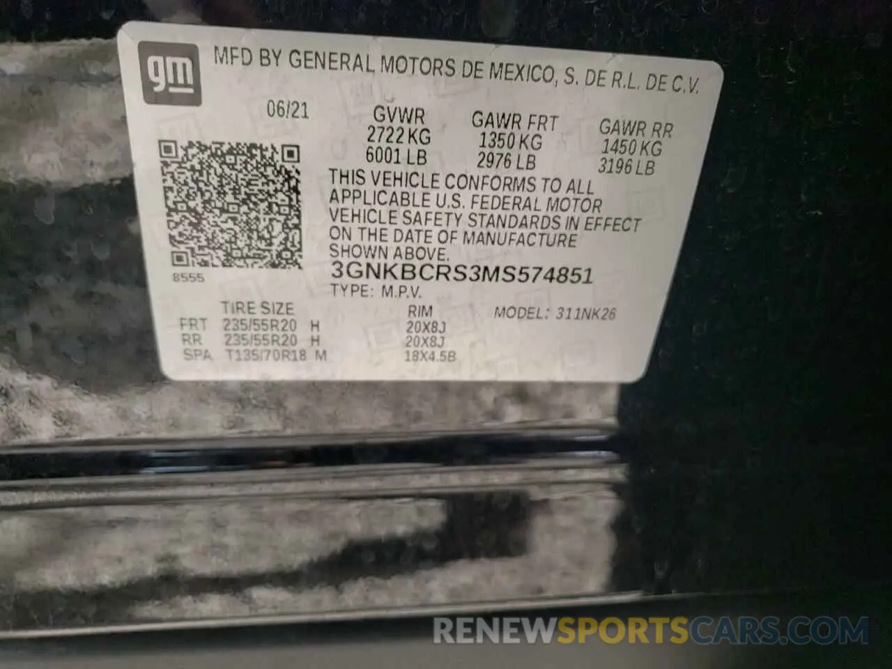 14 Photograph of a damaged car 3GNKBCRS3MS574851 CHEVROLET BLAZER 2021