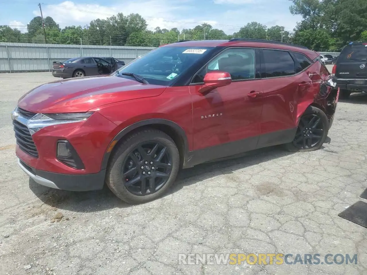 1 Photograph of a damaged car 3GNKBCRS5MS522654 CHEVROLET BLAZER 2021