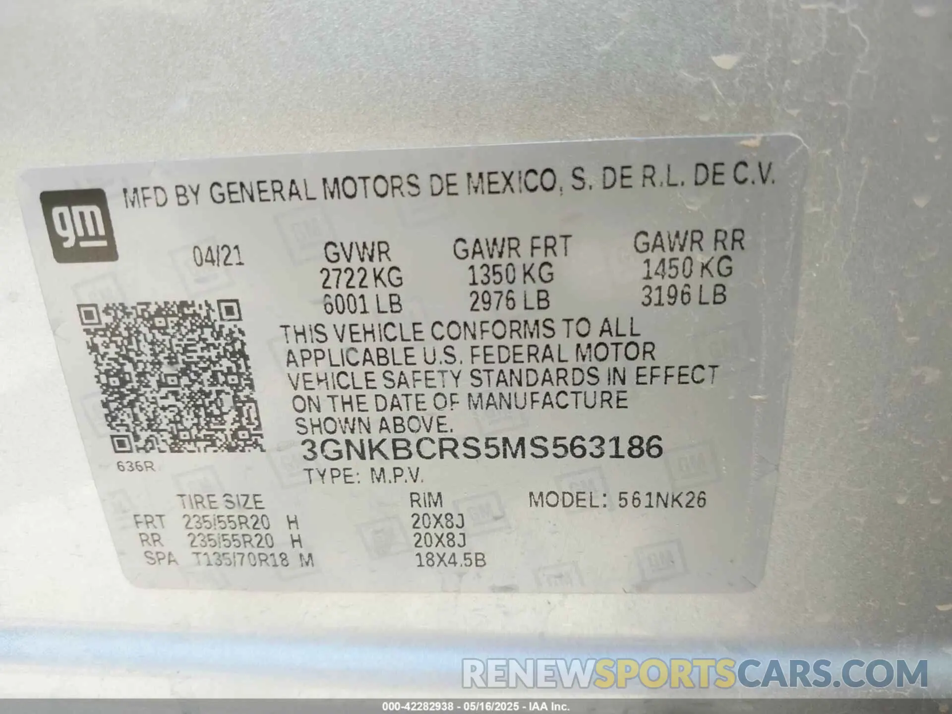 9 Фотография поврежденного автомобиля 3GNKBCRS5MS563186 CHEVROLET BLAZER 2021