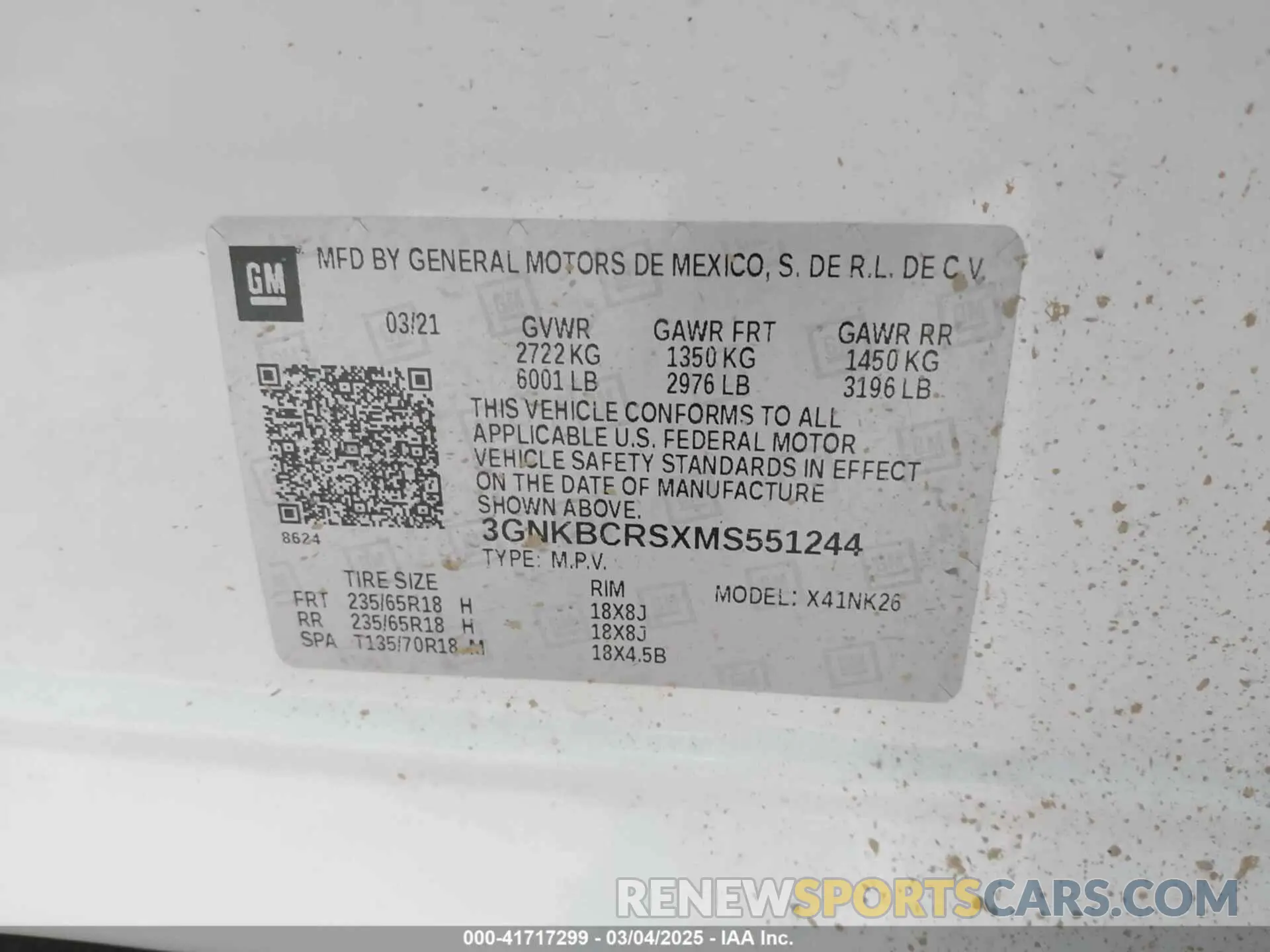9 Фотография поврежденного автомобиля 3GNKBCRSXMS551244 CHEVROLET BLAZER 2021