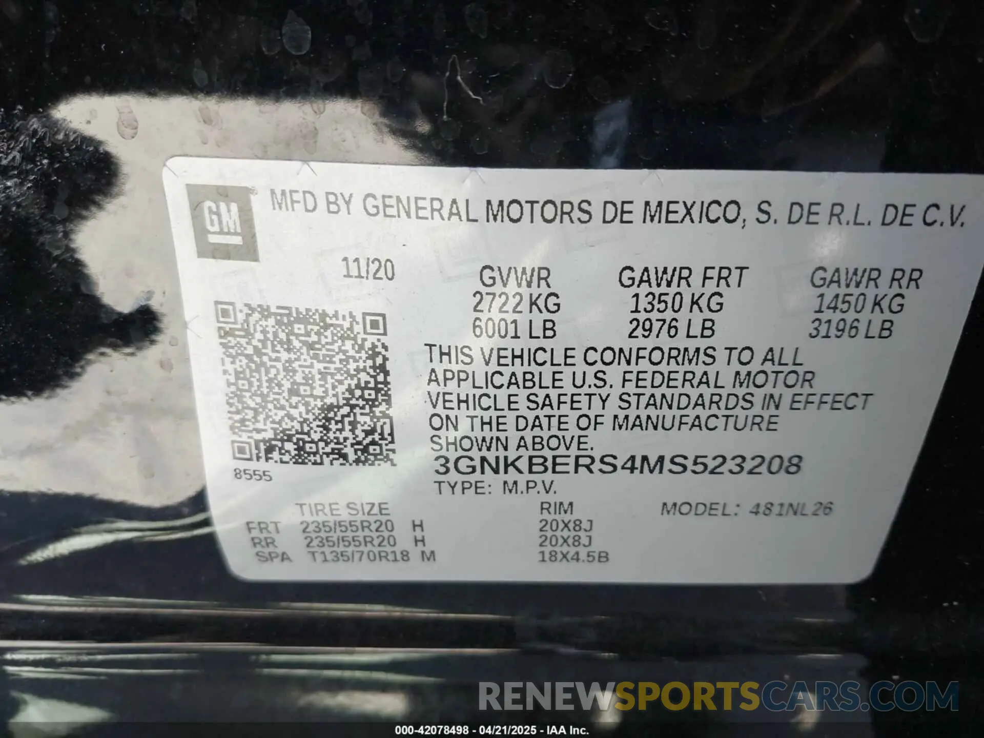 9 Photograph of a damaged car 3GNKBERS4MS523208 CHEVROLET BLAZER 2021