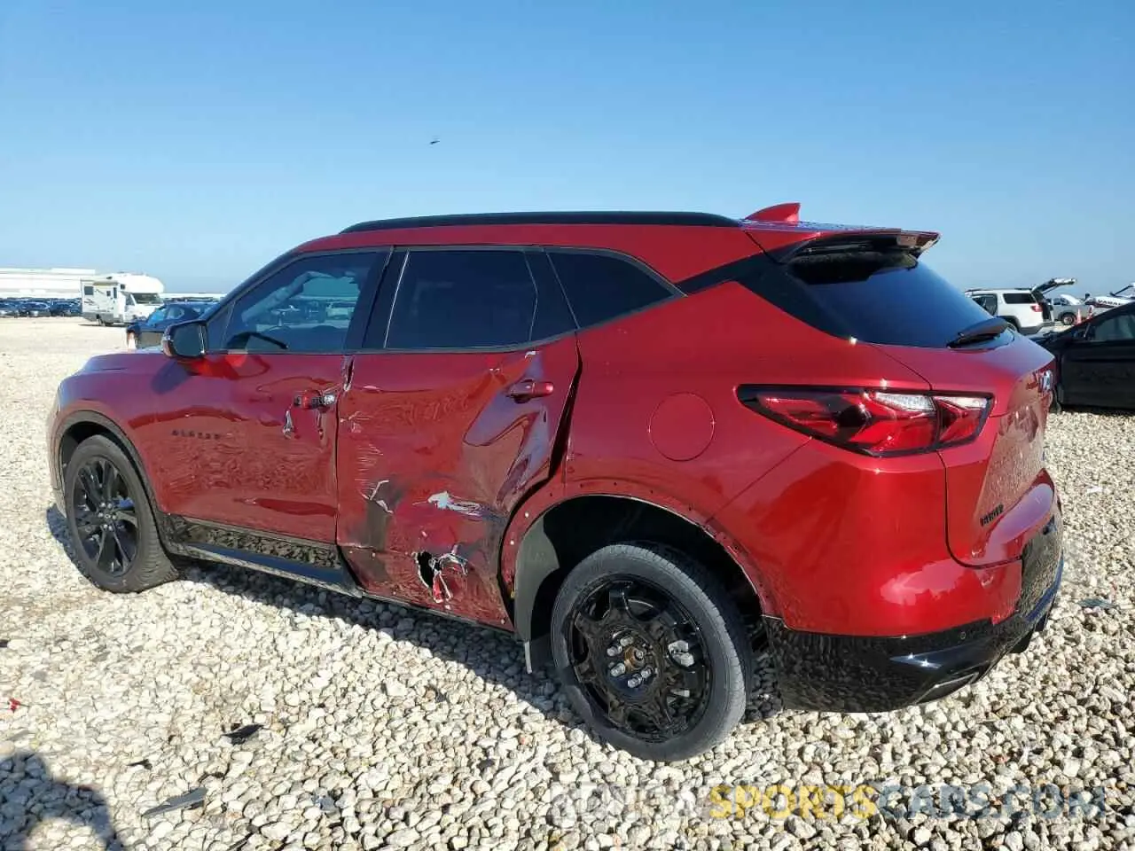 2 Photograph of a damaged car 3GNKBERSXMS521902 CHEVROLET BLAZER 2021