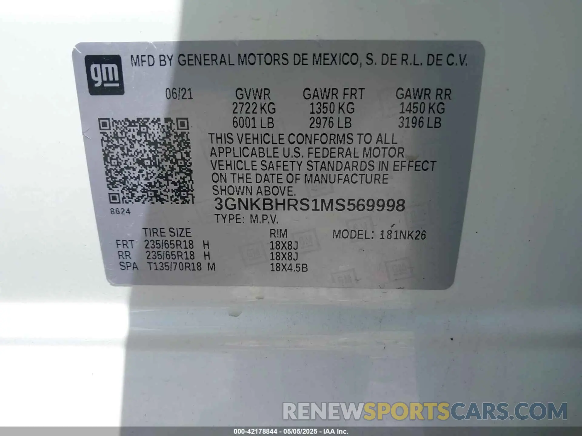 9 Photograph of a damaged car 3GNKBHRS1MS569998 CHEVROLET BLAZER 2021