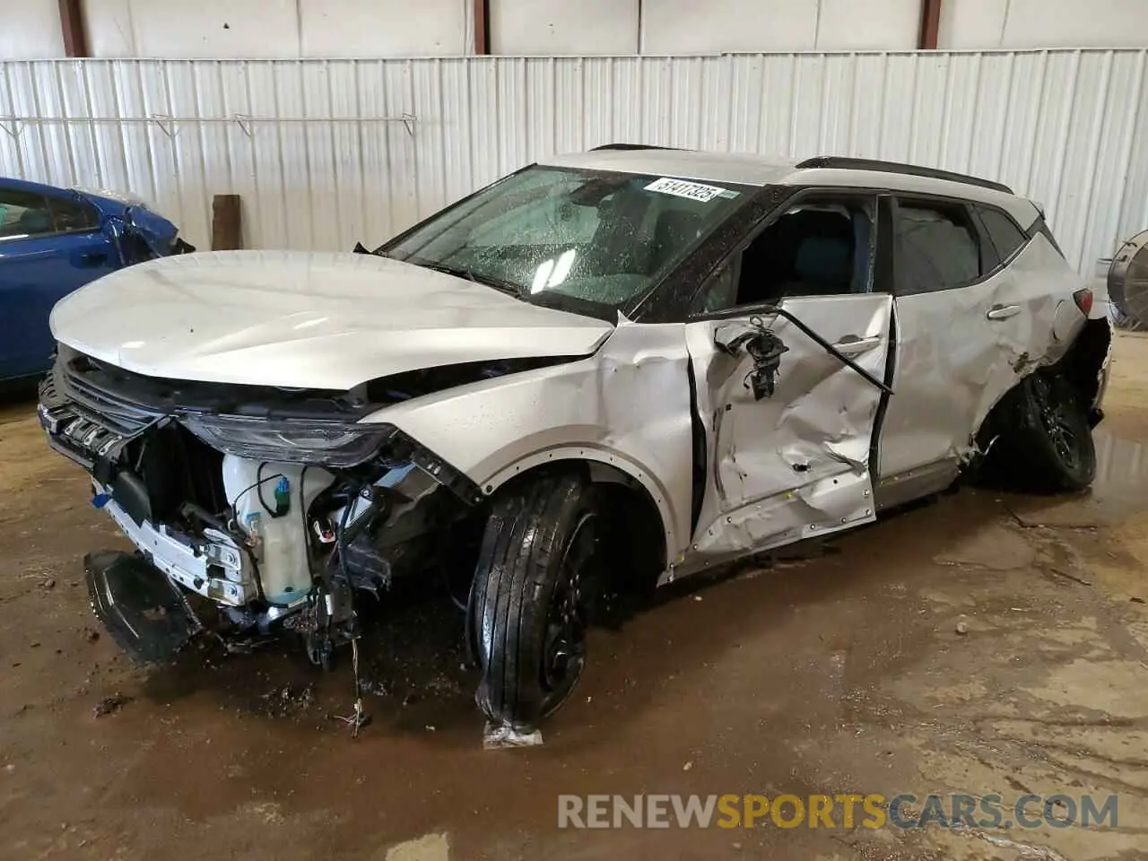 1 Photograph of a damaged car 3GNKBHRS2MS550540 CHEVROLET BLAZER 2021