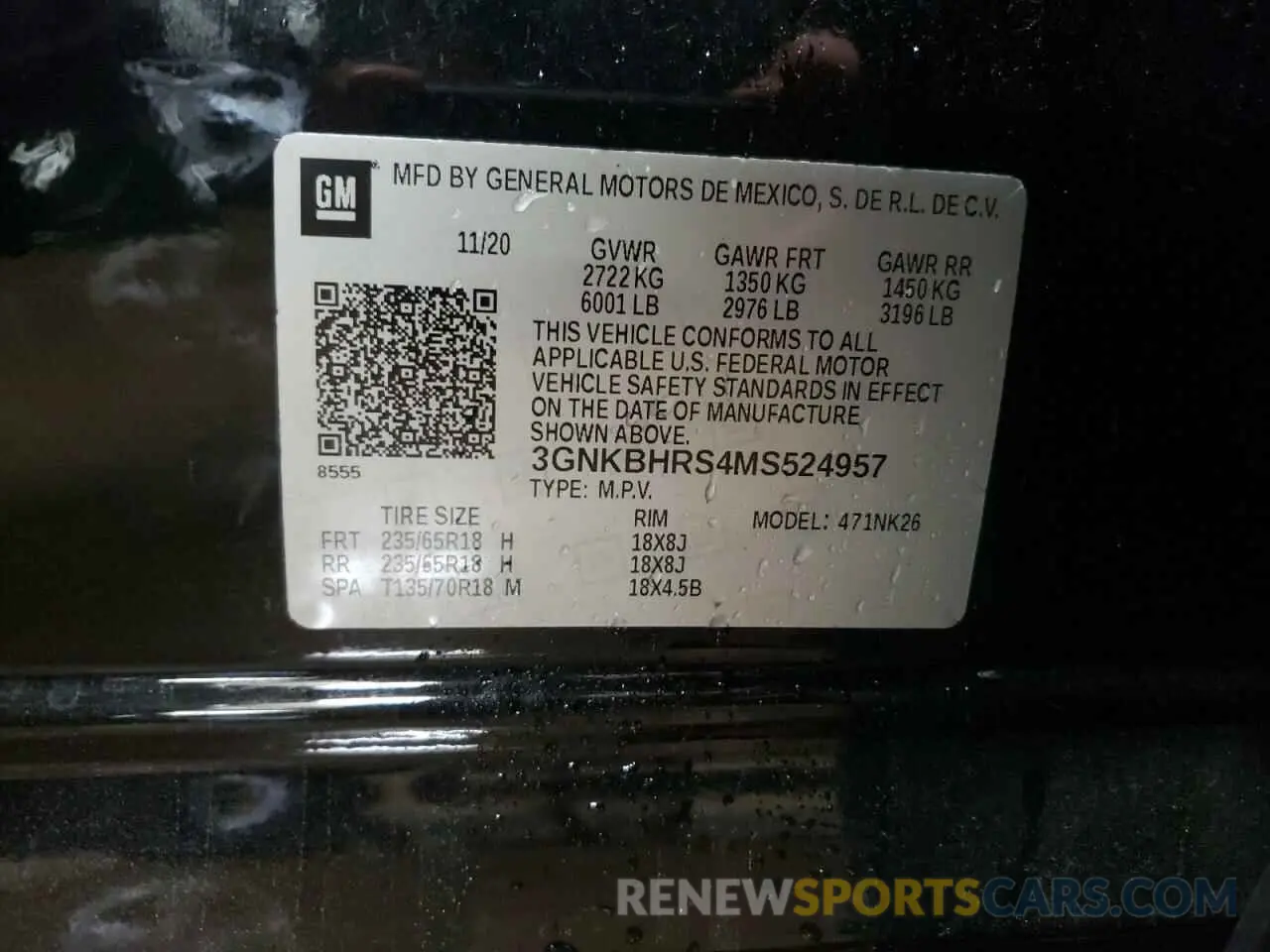 12 Photograph of a damaged car 3GNKBHRS4MS524957 CHEVROLET BLAZER 2021