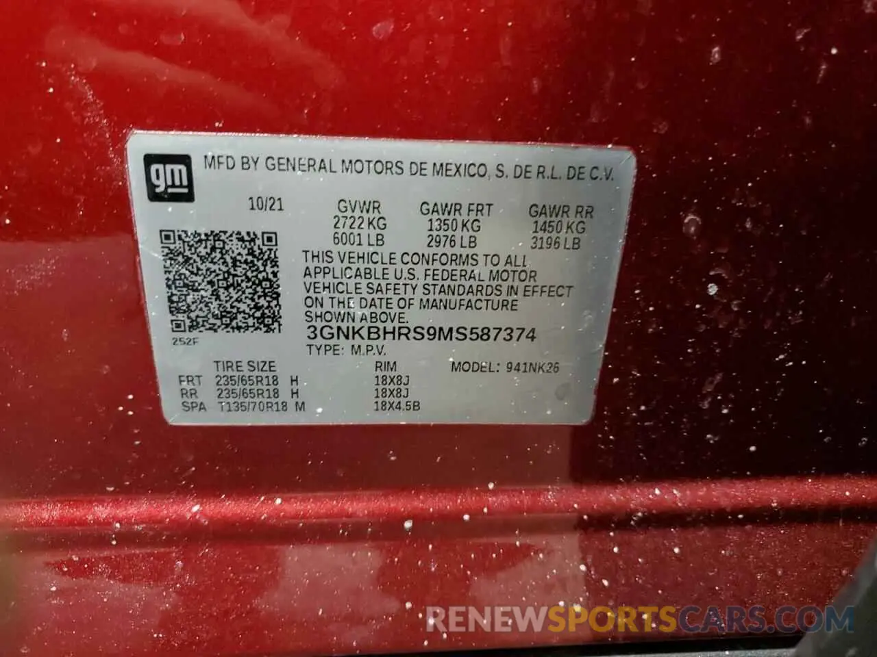 15 Photograph of a damaged car 3GNKBHRS9MS587374 CHEVROLET BLAZER 2021