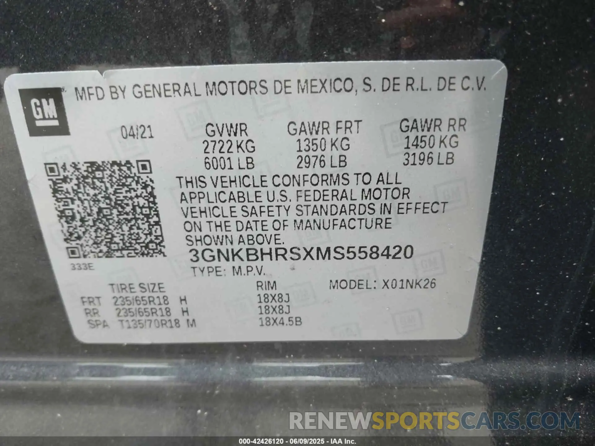 9 Photograph of a damaged car 3GNKBHRSXMS558420 CHEVROLET BLAZER 2021
