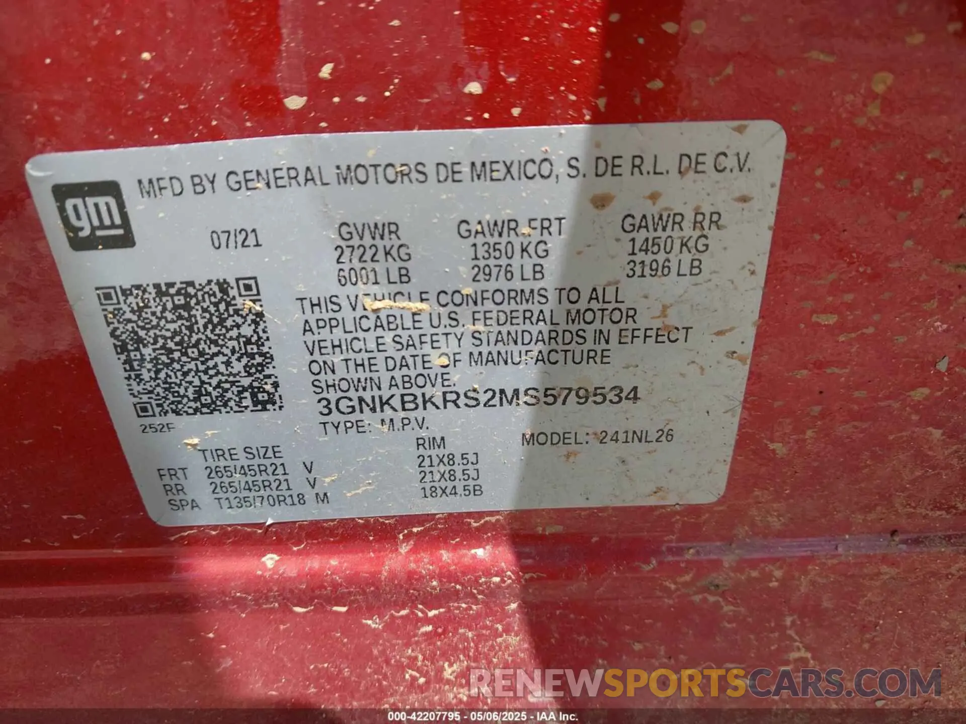 9 Фотография поврежденного автомобиля 3GNKBKRS2MS579534 CHEVROLET BLAZER 2021