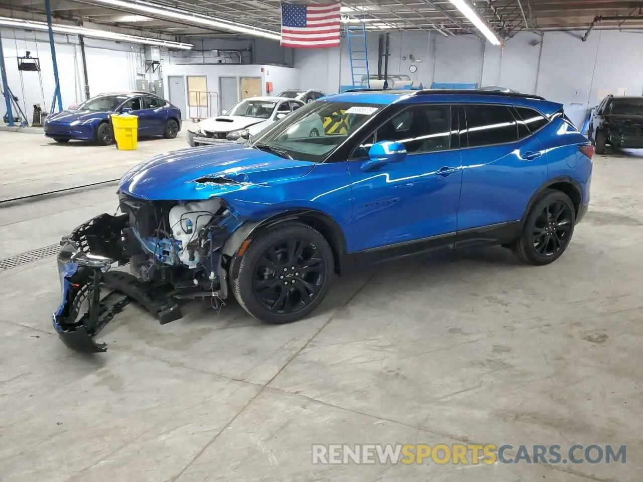 1 Photograph of a damaged car 3GNKBKRS8MS542374 CHEVROLET BLAZER 2021