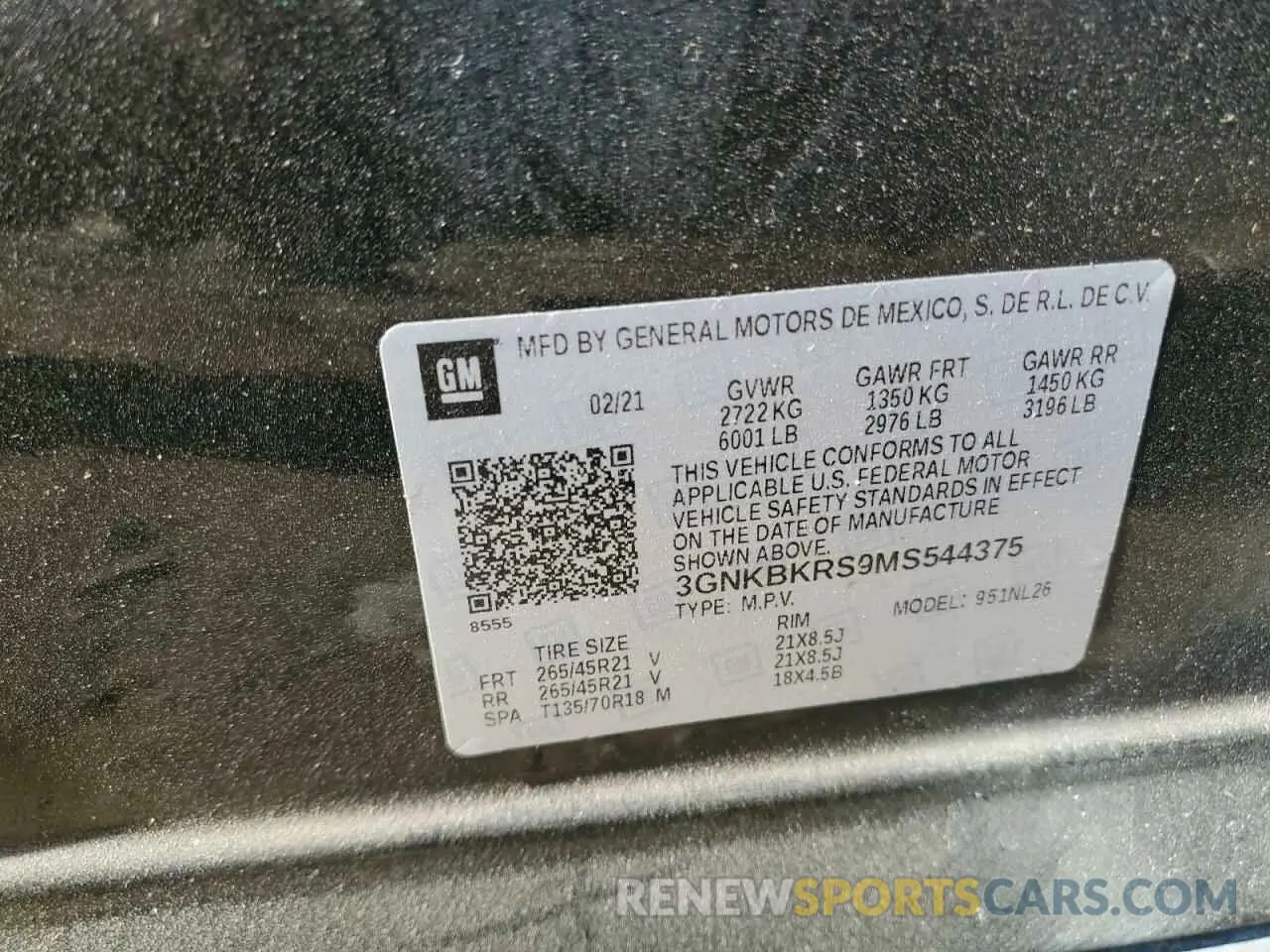13 Фотография поврежденного автомобиля 3GNKBKRS9MS544375 CHEVROLET BLAZER 2021