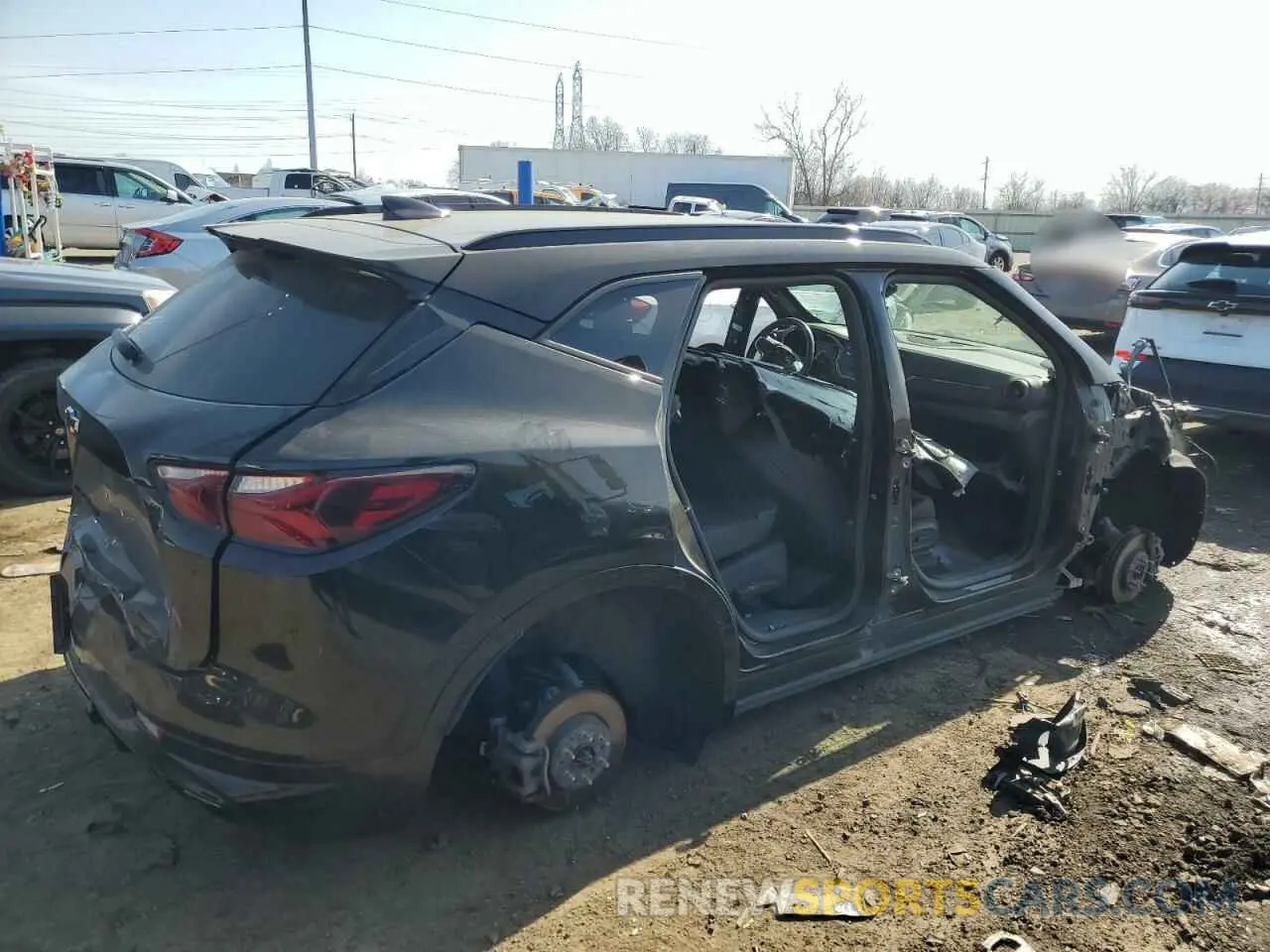 3 Фотография поврежденного автомобиля 3GNKBKRS9MS544375 CHEVROLET BLAZER 2021