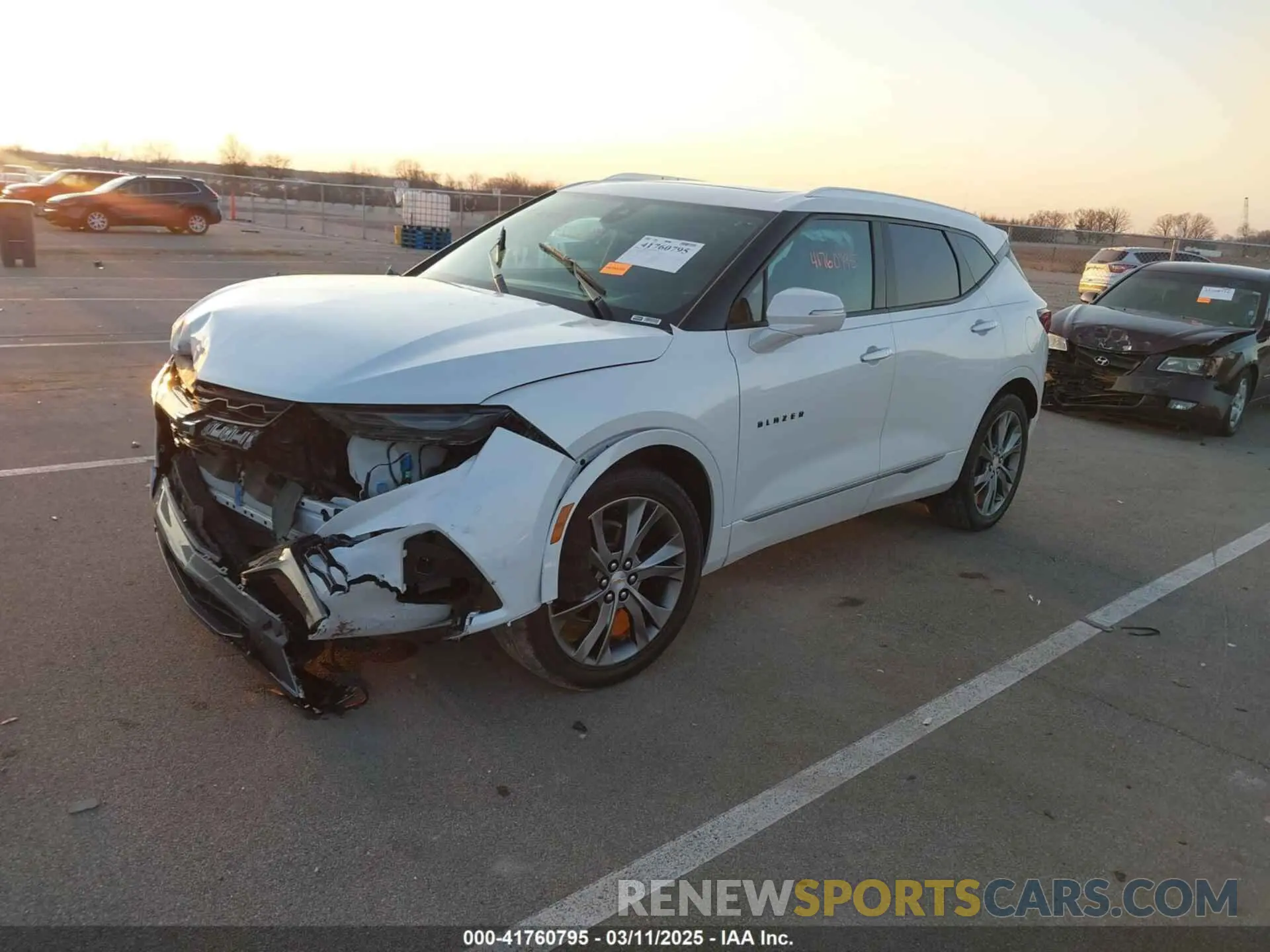 2 Photograph of a damaged car 3GNKBLRS6MS563360 CHEVROLET BLAZER 2021