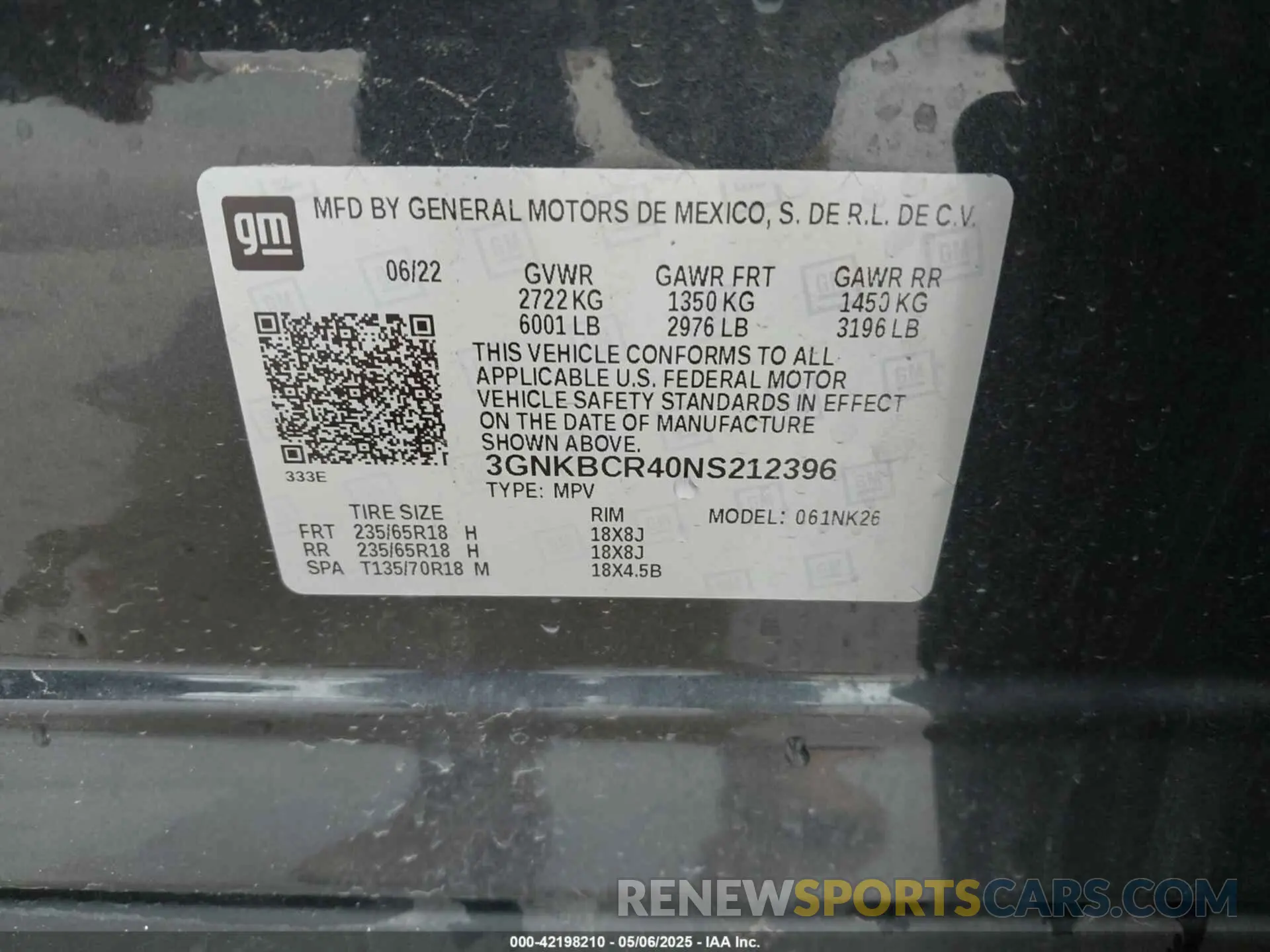 9 Фотография поврежденного автомобиля 3GNKBCR40NS212396 CHEVROLET BLAZER 2022
