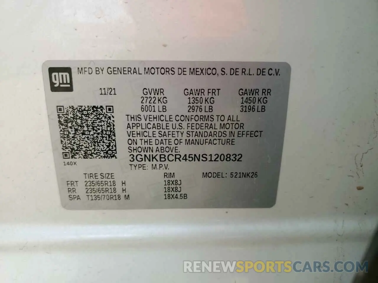 12 Фотография поврежденного автомобиля 3GNKBCR45NS120832 CHEVROLET BLAZER 2022