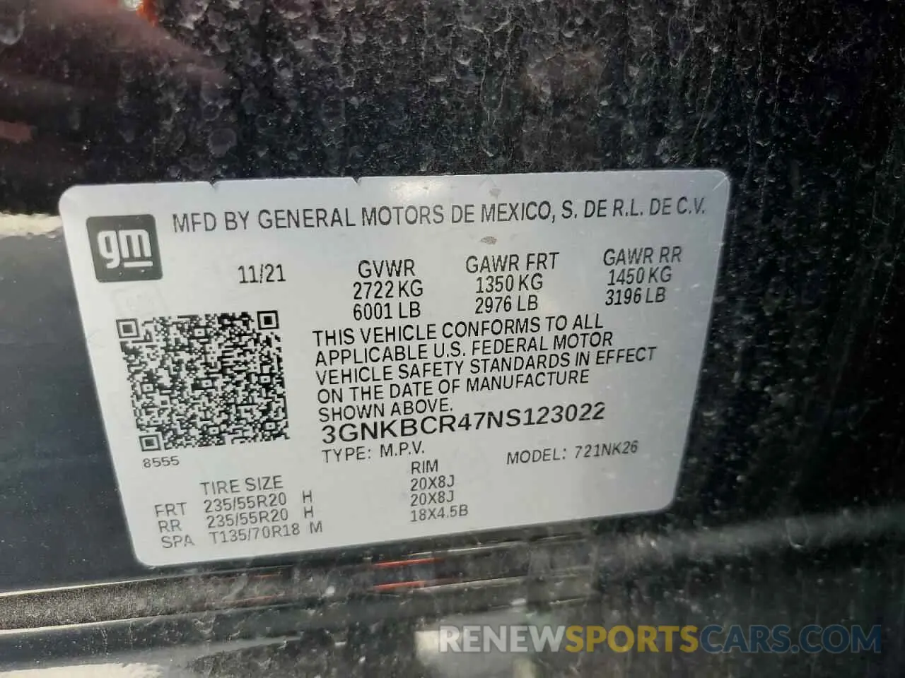 14 Фотография поврежденного автомобиля 3GNKBCR47NS123022 CHEVROLET BLAZER 2022