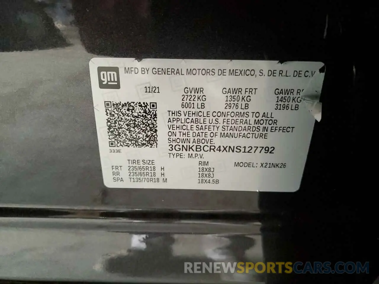 14 Фотография поврежденного автомобиля 3GNKBCR4XNS127792 CHEVROLET BLAZER 2022