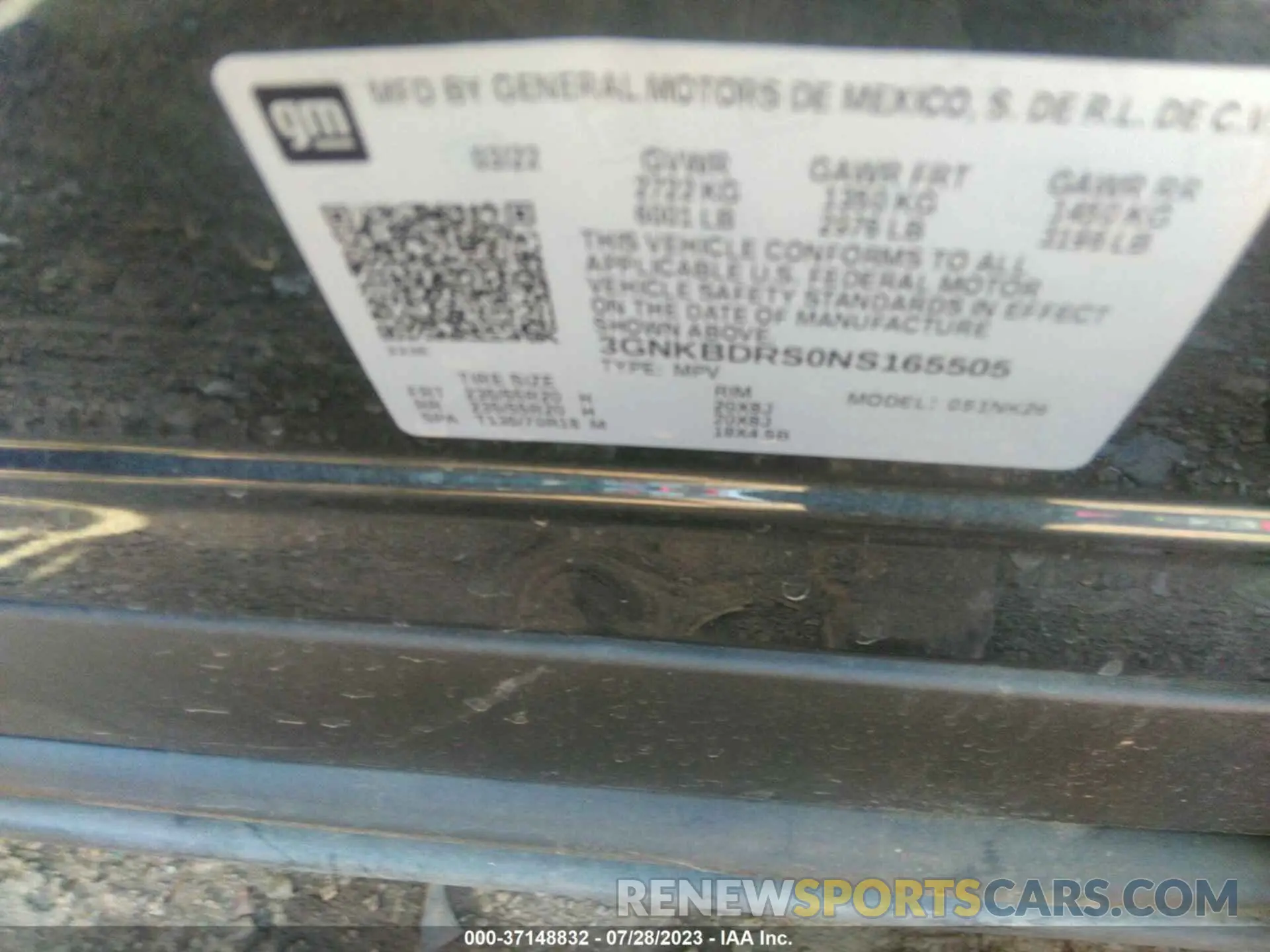 9 Фотография поврежденного автомобиля 3GNKBDRS0NS165505 CHEVROLET BLAZER 2022