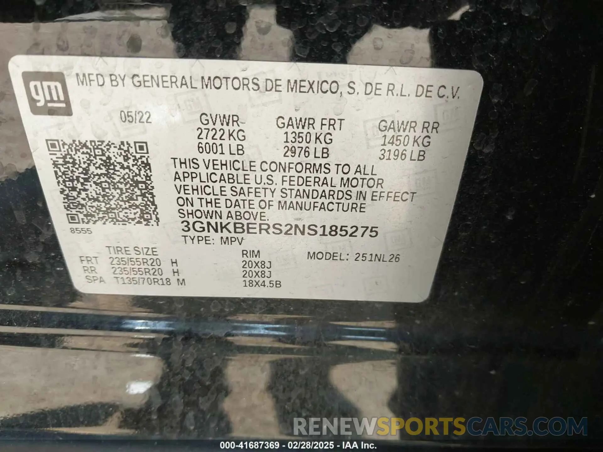 9 Photograph of a damaged car 3GNKBERS2NS185275 CHEVROLET BLAZER 2022