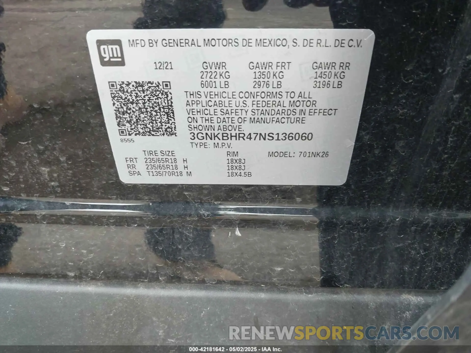 9 Фотография поврежденного автомобиля 3GNKBHR47NS136060 CHEVROLET BLAZER 2022