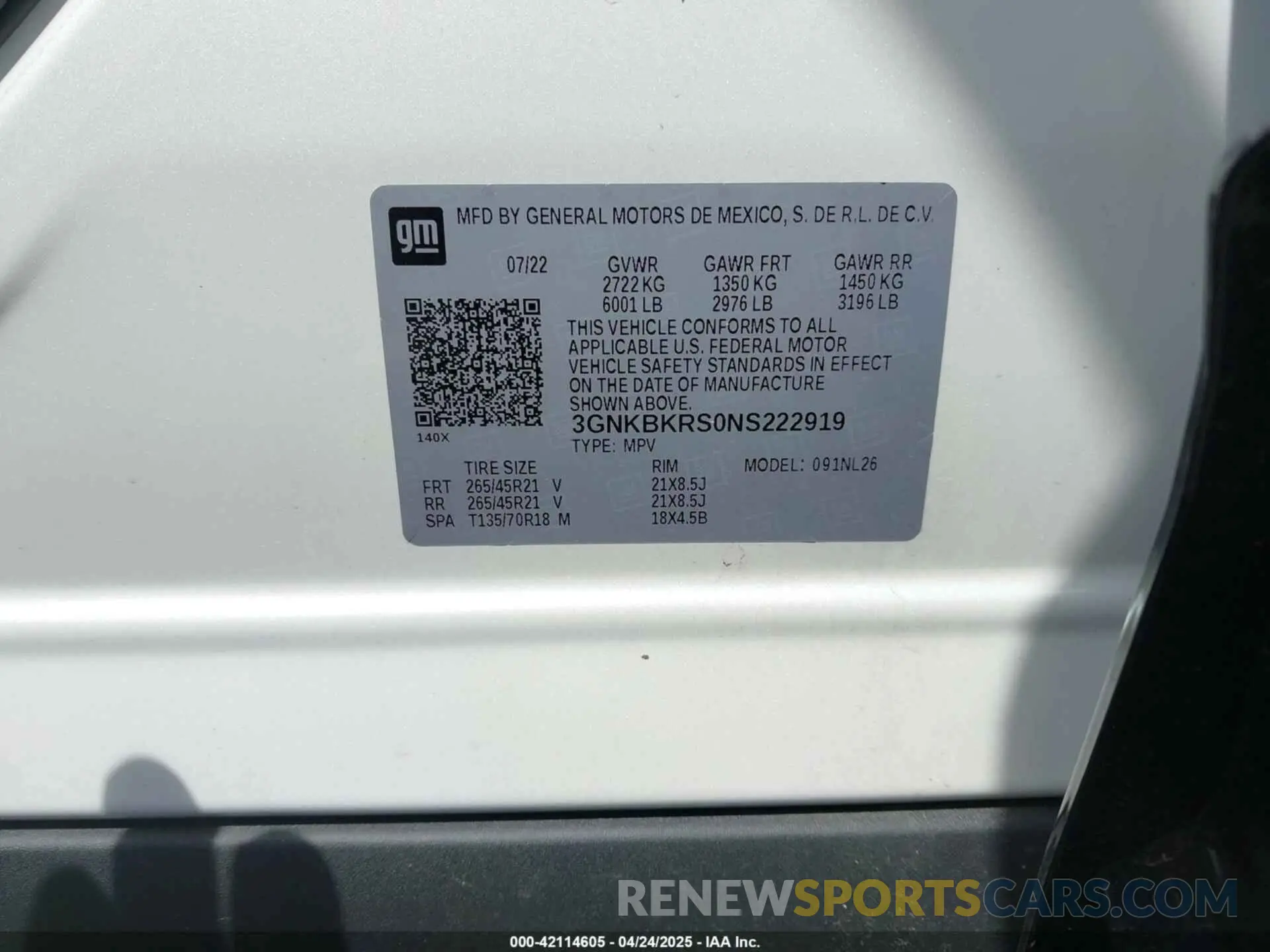 9 Фотография поврежденного автомобиля 3GNKBKRS0NS222919 CHEVROLET BLAZER 2022
