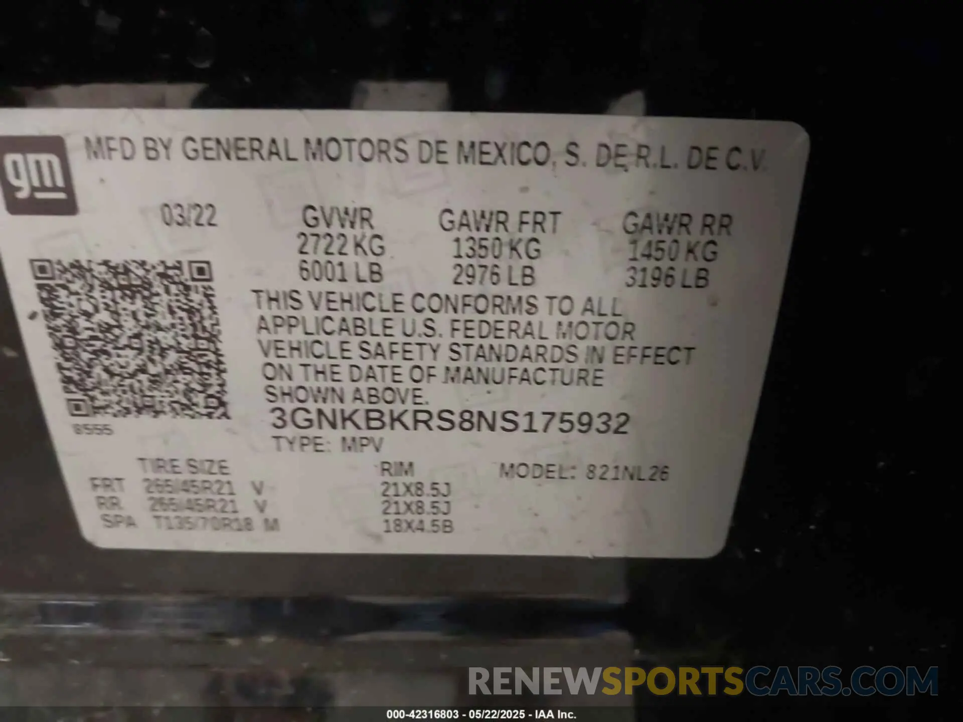 9 Photograph of a damaged car 3GNKBKRS8NS175932 CHEVROLET BLAZER 2022