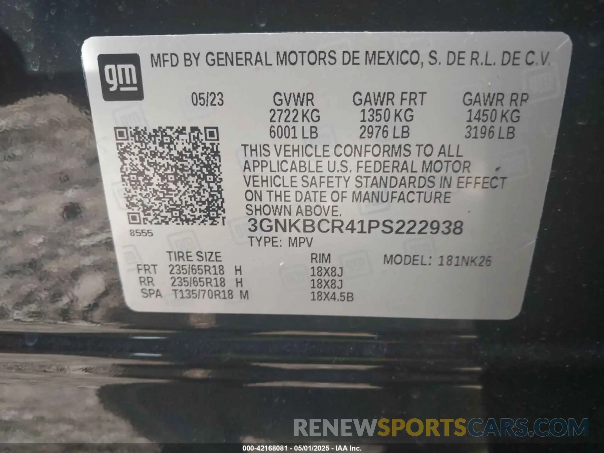 9 Фотография поврежденного автомобиля 3GNKBCR41PS222938 CHEVROLET BLAZER 2023