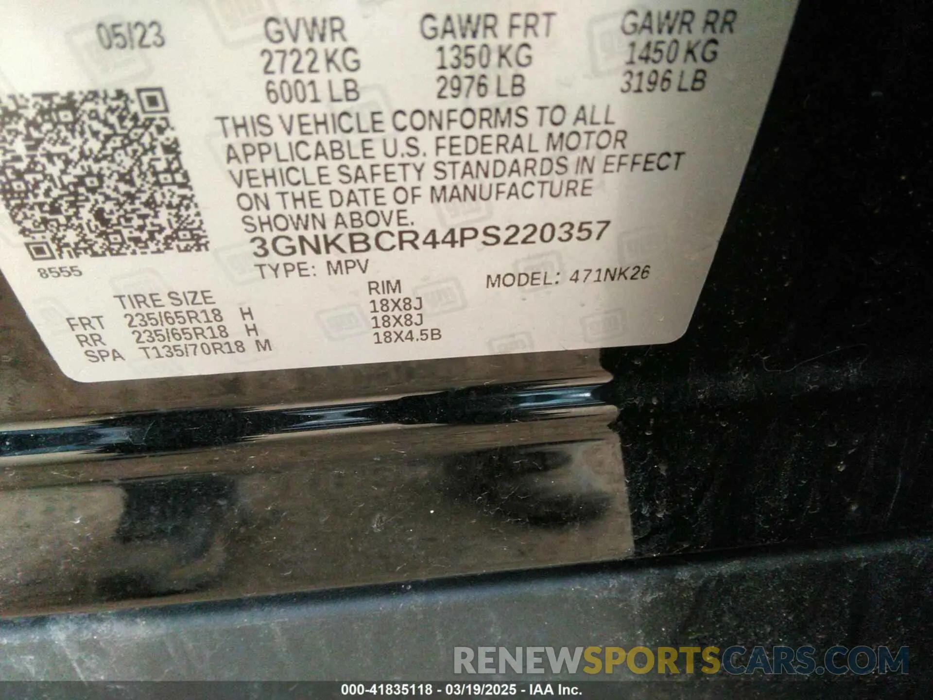 9 Photograph of a damaged car 3GNKBCR44PS220357 CHEVROLET BLAZER 2023