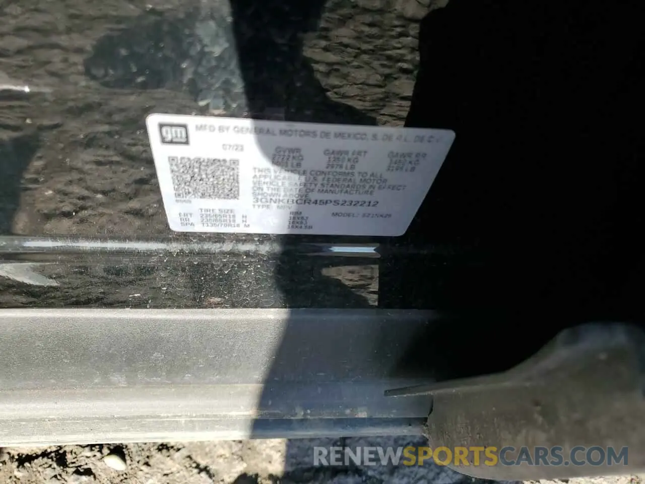 13 Photograph of a damaged car 3GNKBCR45PS232212 CHEVROLET BLAZER 2023
