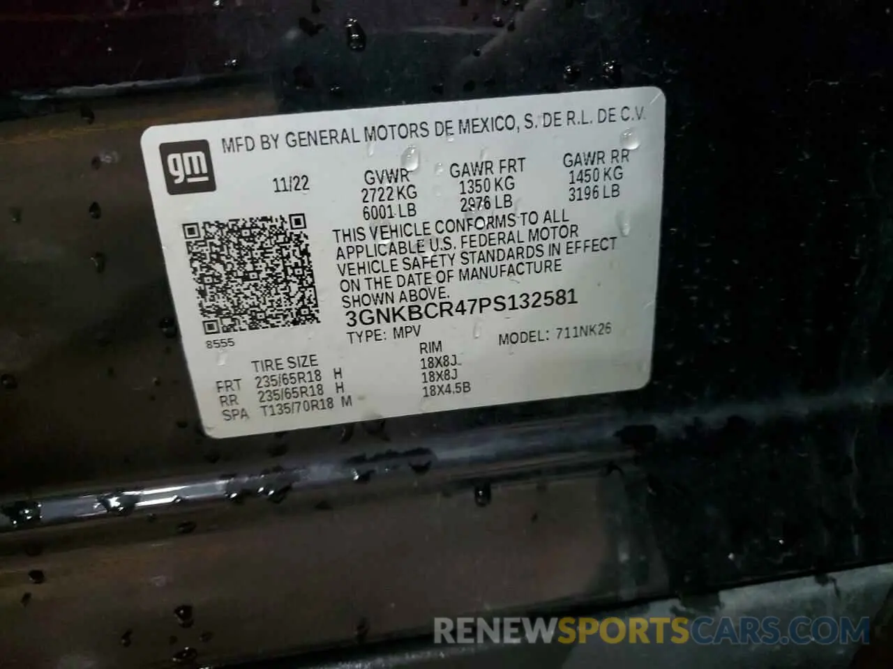 13 Photograph of a damaged car 3GNKBCR47PS132581 CHEVROLET BLAZER 2023