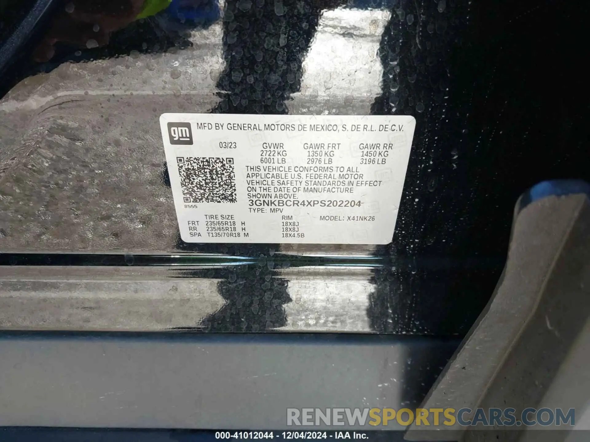 9 Photograph of a damaged car 3GNKBCR4XPS202204 CHEVROLET BLAZER 2023