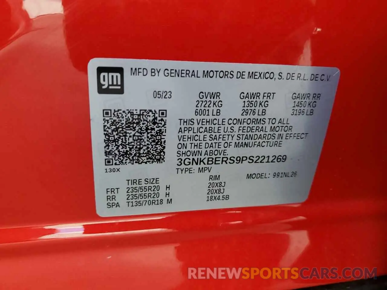 13 Фотография поврежденного автомобиля 3GNKBERS9PS221269 CHEVROLET BLAZER 2023