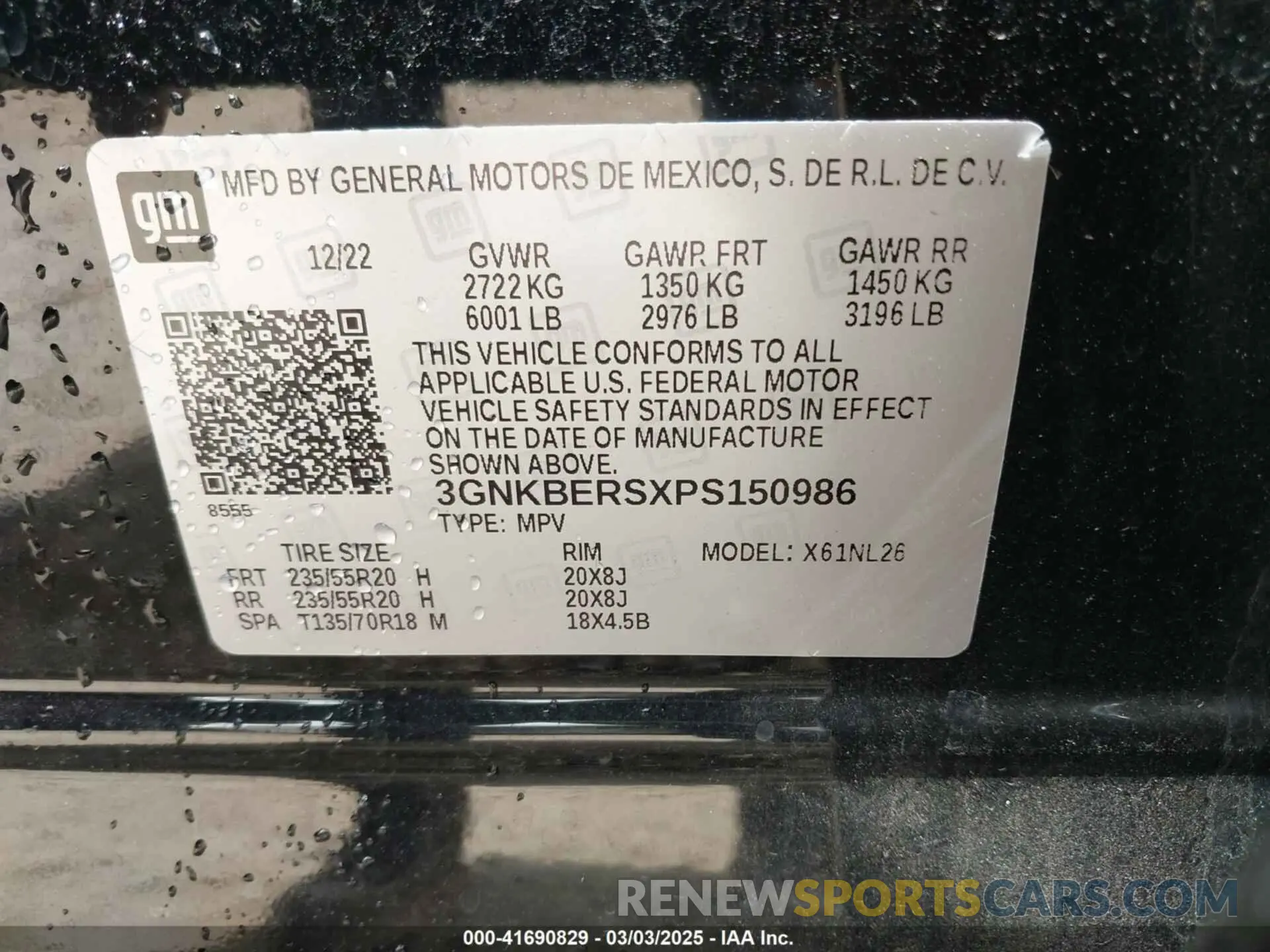 9 Фотография поврежденного автомобиля 3GNKBERSXPS150986 CHEVROLET BLAZER 2023