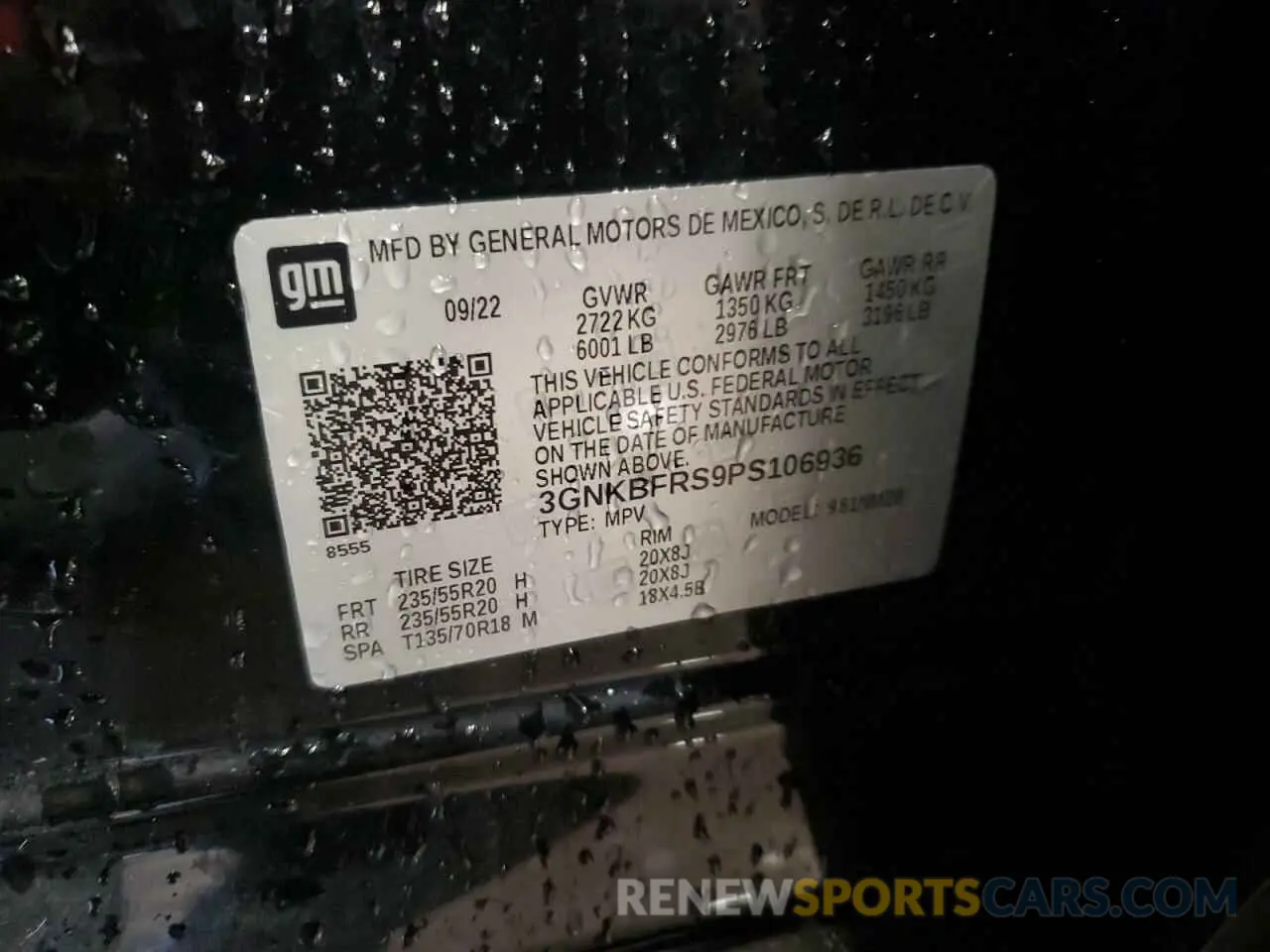 16 Photograph of a damaged car 3GNKBFRS9PS106936 CHEVROLET BLAZER 2023