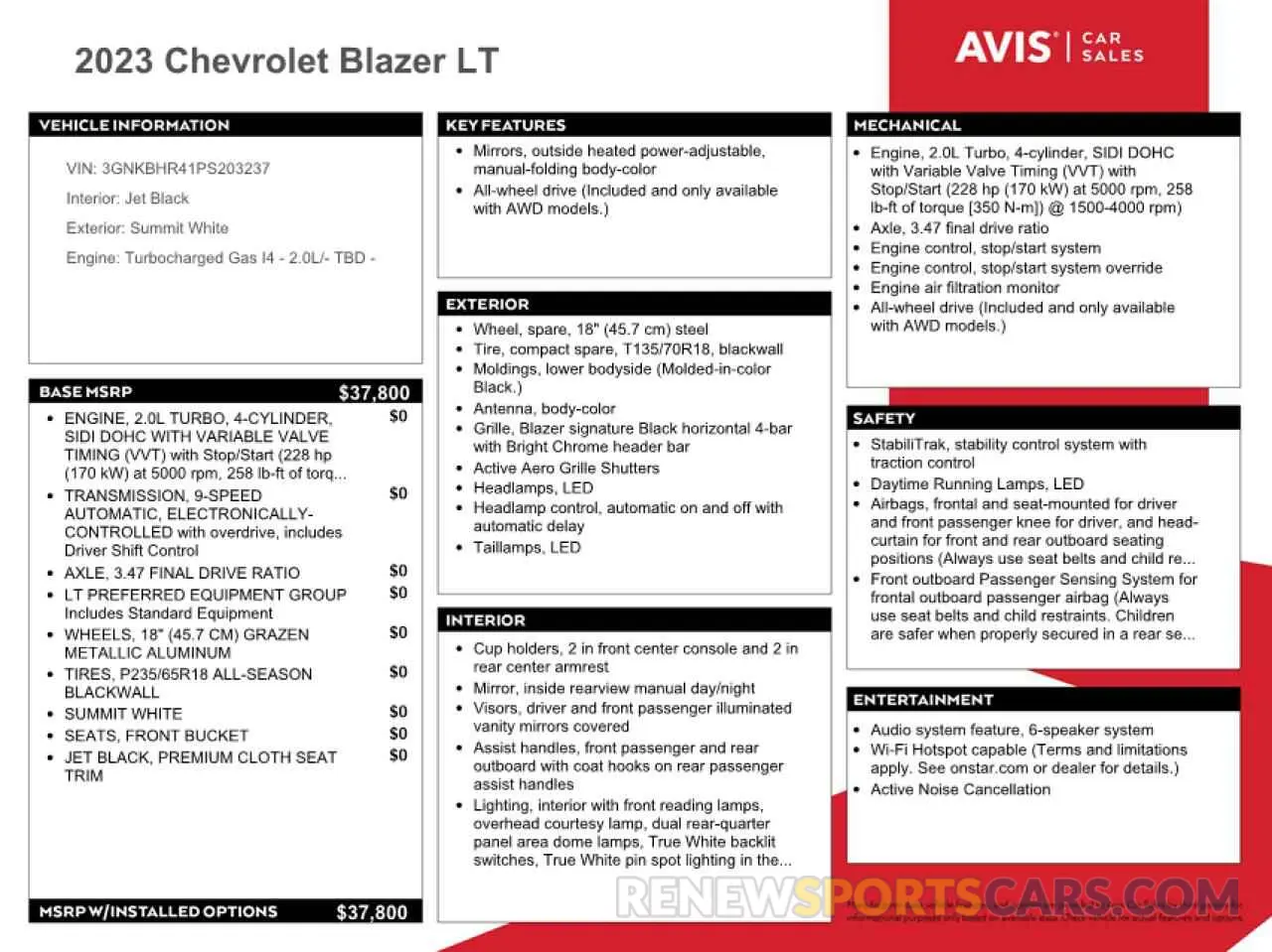 13 Фотография поврежденного автомобиля 3GNKBHR41PS203237 CHEVROLET BLAZER 2023