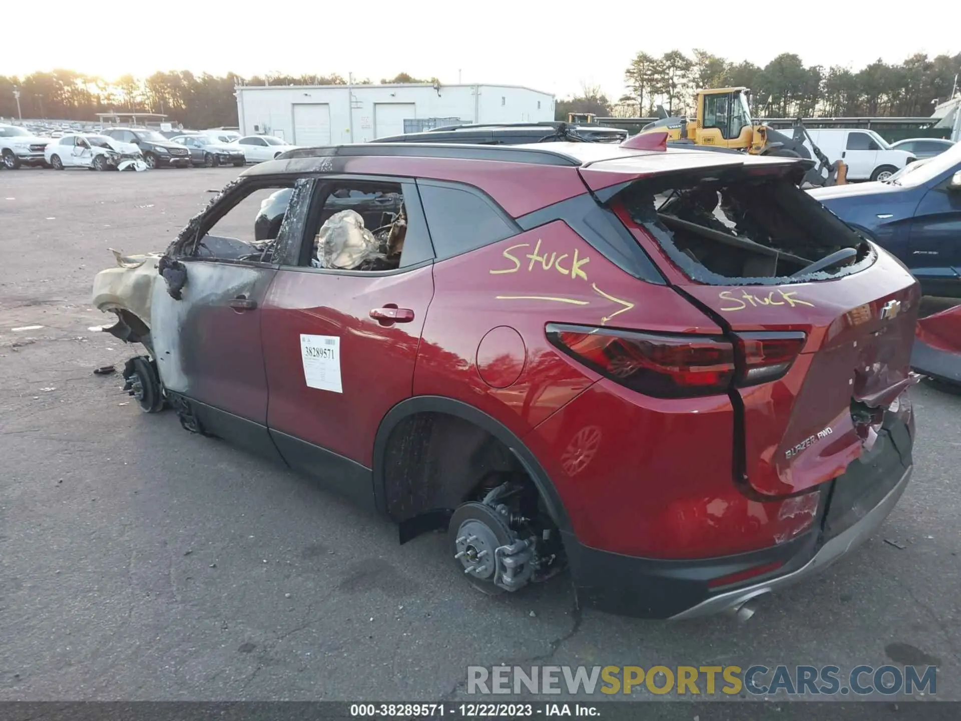 3 Photograph of a damaged car 3GNKBJRS5PS225361 CHEVROLET BLAZER 2023