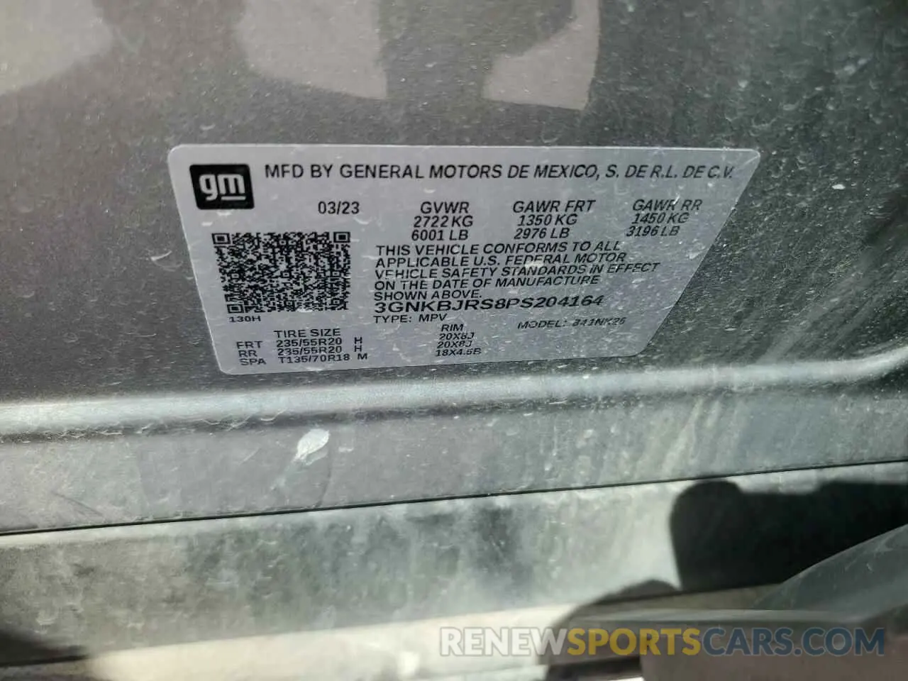 13 Фотография поврежденного автомобиля 3GNKBJRS8PS204164 CHEVROLET BLAZER 2023
