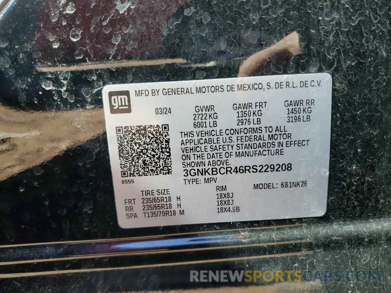 13 Фотография поврежденного автомобиля 3GNKBCR46RS229208 CHEVROLET BLAZER 2024