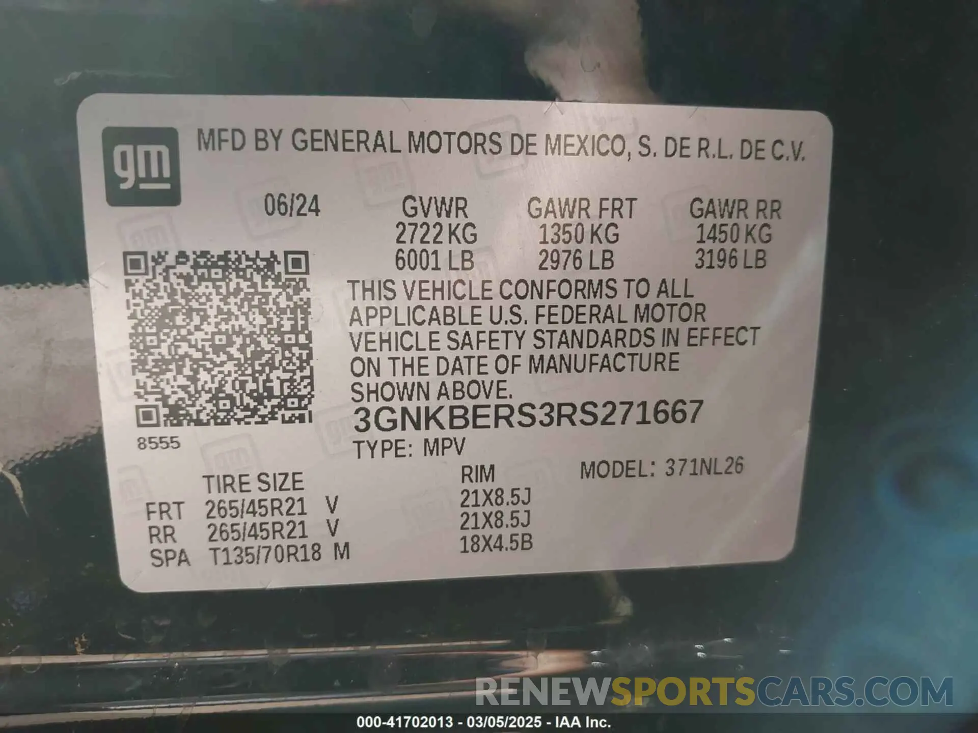 9 Photograph of a damaged car 3GNKBERS3RS271667 CHEVROLET BLAZER 2024