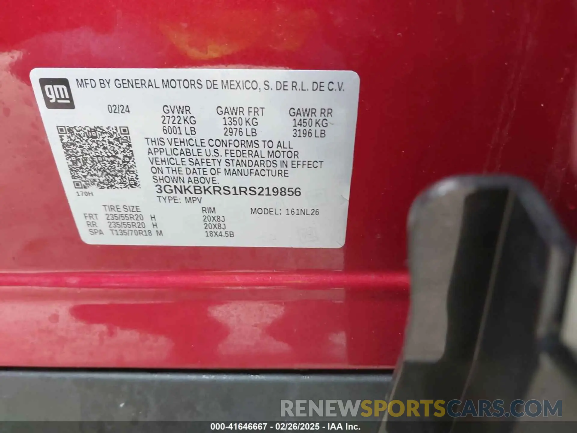 9 Фотография поврежденного автомобиля 3GNKBKRS1RS219856 CHEVROLET BLAZER 2024