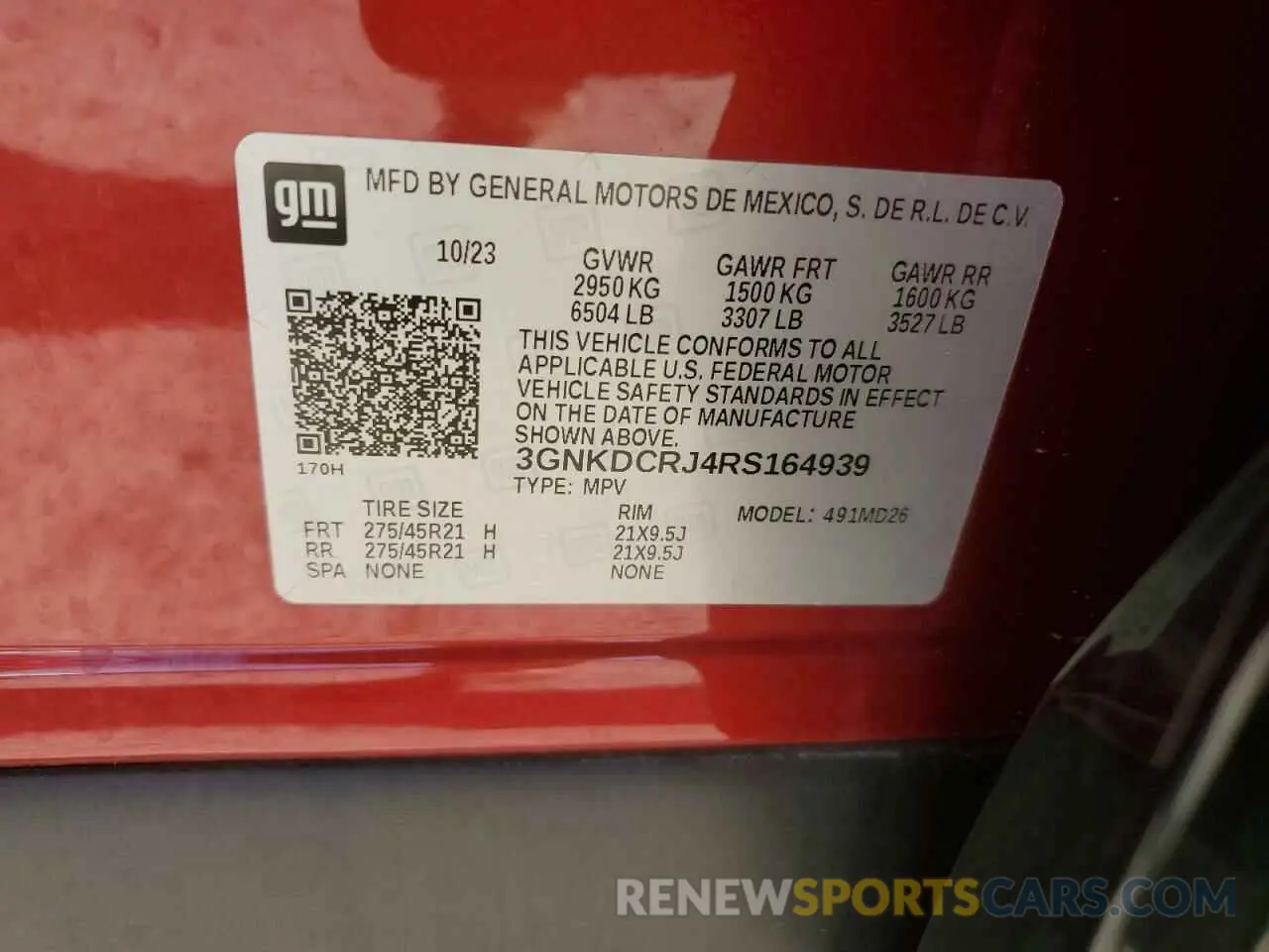 13 Photograph of a damaged car 3GNKDCRJ4RS164939 CHEVROLET BLAZER 2024