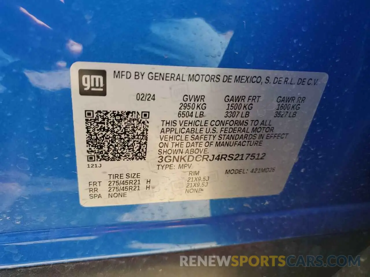 13 Photograph of a damaged car 3GNKDCRJ4RS217512 CHEVROLET BLAZER 2024
