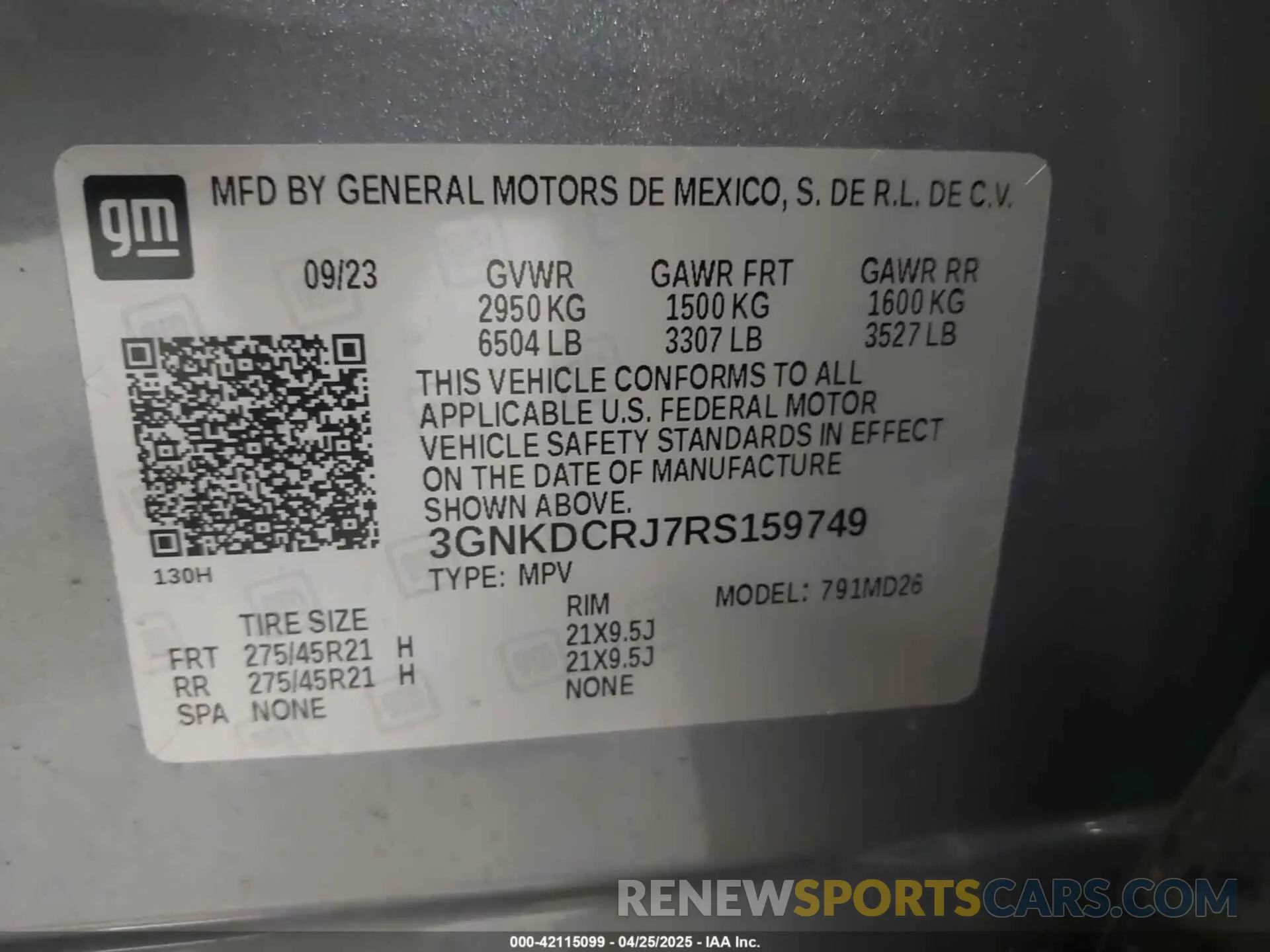 9 Photograph of a damaged car 3GNKDCRJ7RS159749 CHEVROLET BLAZER EV 2024