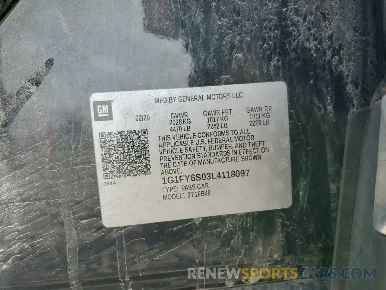 12 Photograph of a damaged car 1G1FY6S03L4118097 CHEVROLET BOLT 2020