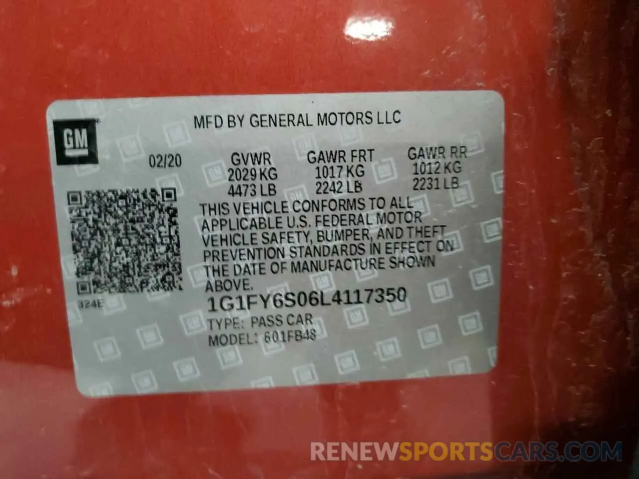 14 Фотография поврежденного автомобиля 1G1FY6S06L4117350 CHEVROLET BOLT 2020