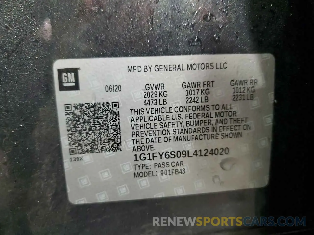 14 Photograph of a damaged car 1G1FY6S09L4124020 CHEVROLET BOLT 2020