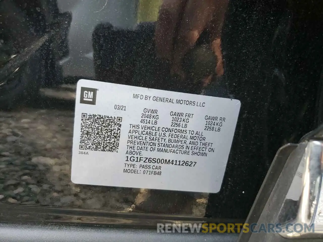 12 Photograph of a damaged car 1G1FZ6S00M4112627 CHEVROLET BOLT 2021