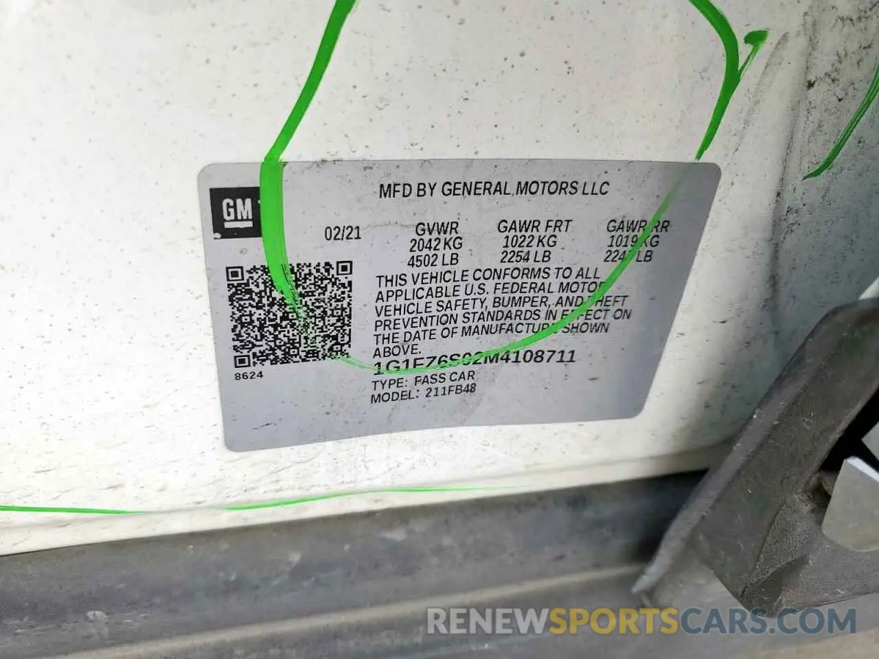 12 Photograph of a damaged car 1G1FZ6S02M4108711 CHEVROLET BOLT 2021